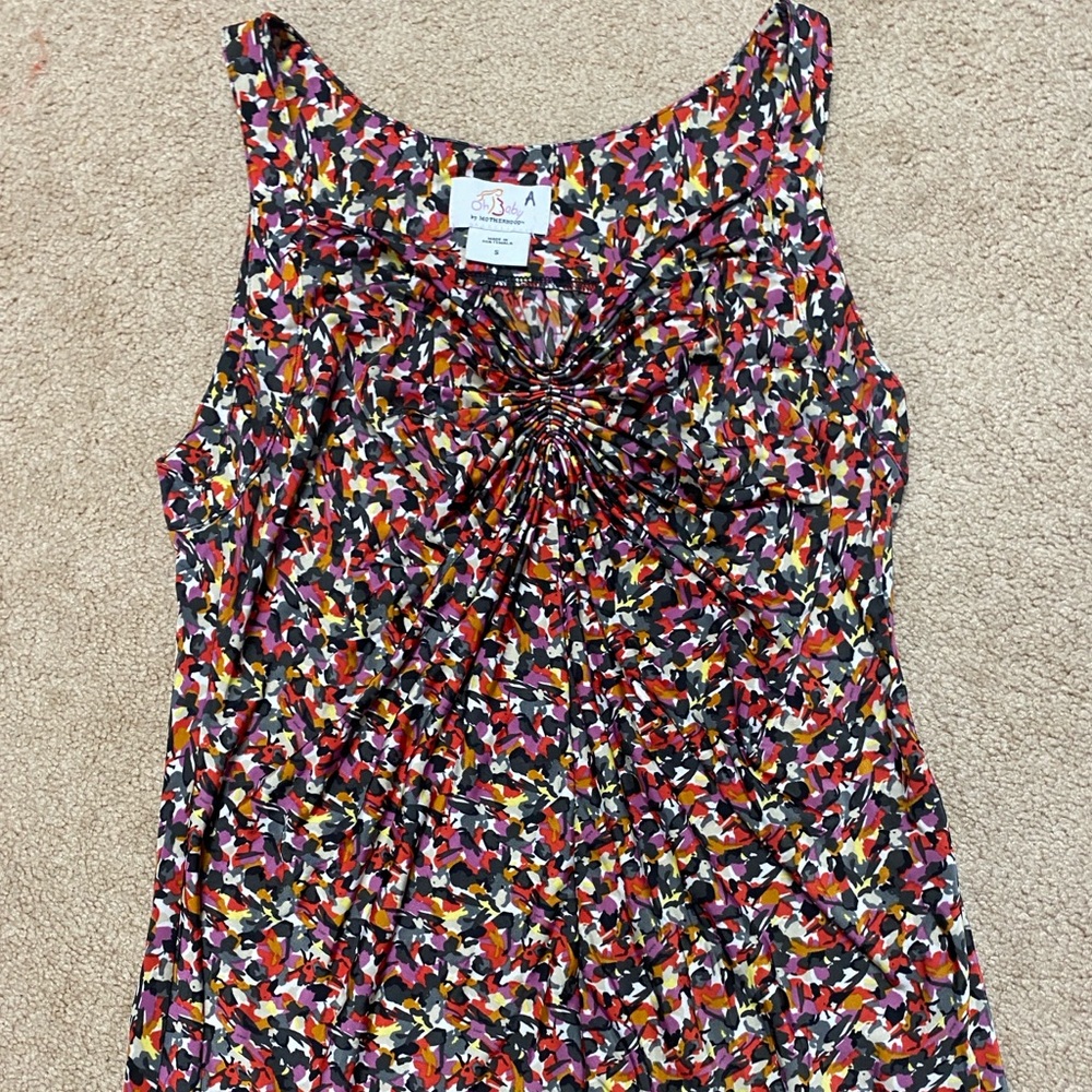 Maternity shirt black and multicolored floral